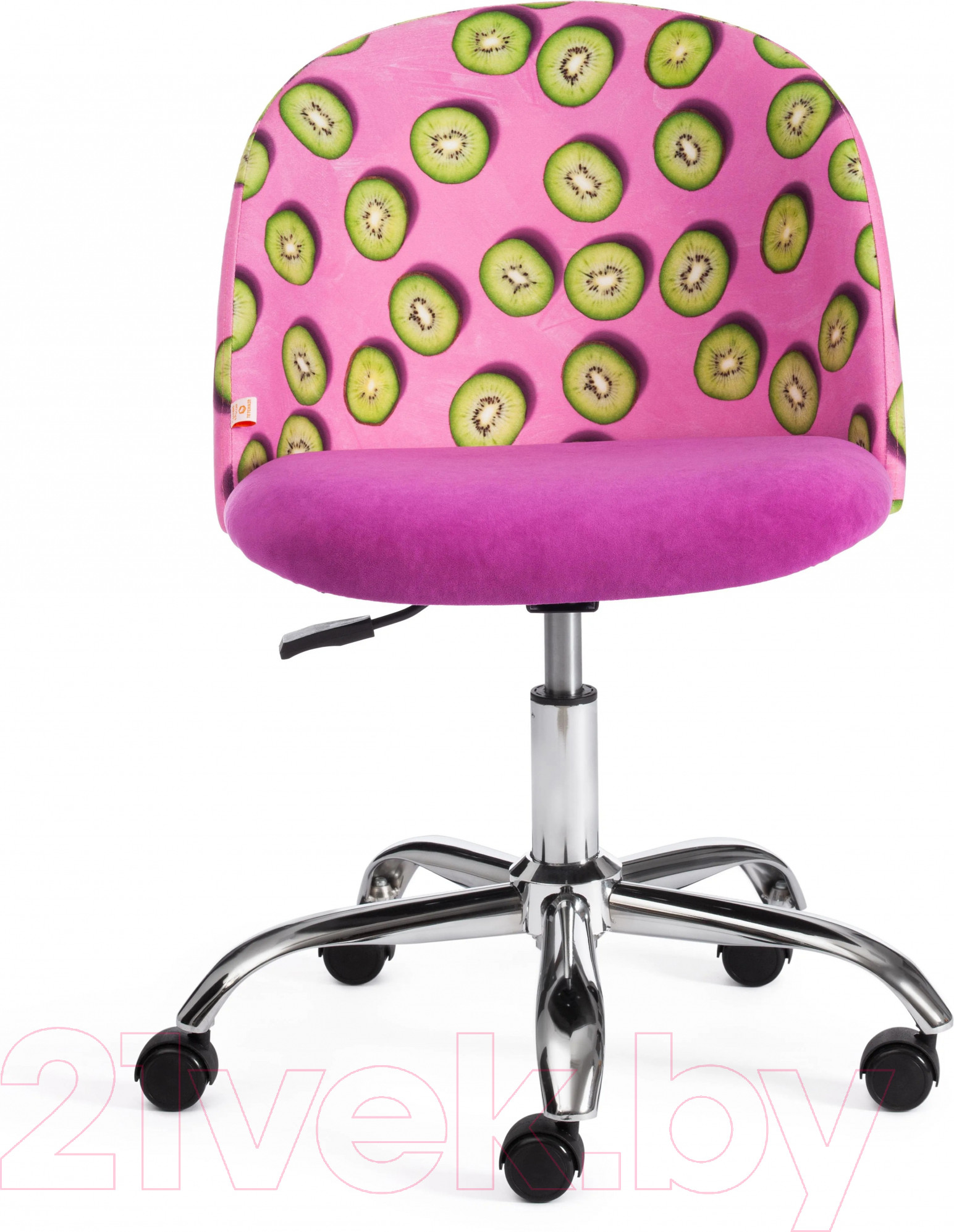 Кресло офисное Tetchair Melody (ткань/флок, фиолетовый/Botanica 06 Kiwi/138) — фото 2