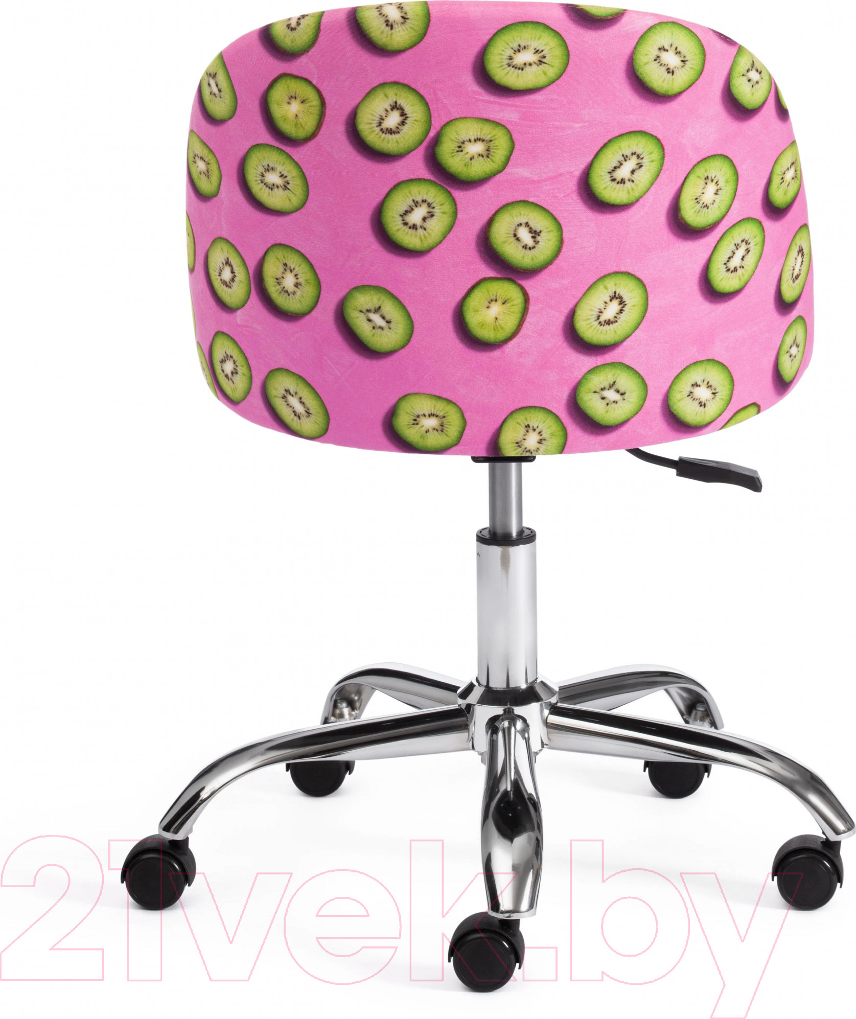 Кресло офисное Tetchair Melody (ткань/флок, фиолетовый/Botanica 06 Kiwi/138) — фото 3