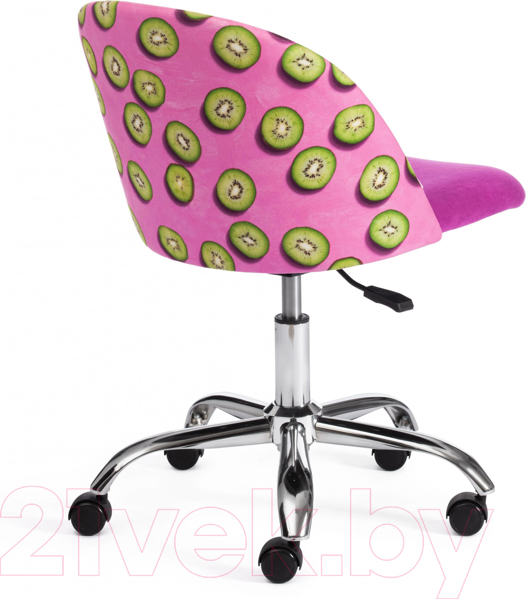 Кресло офисное Tetchair Melody (ткань/флок, фиолетовый/Botanica 06 Kiwi/138) — фото 4