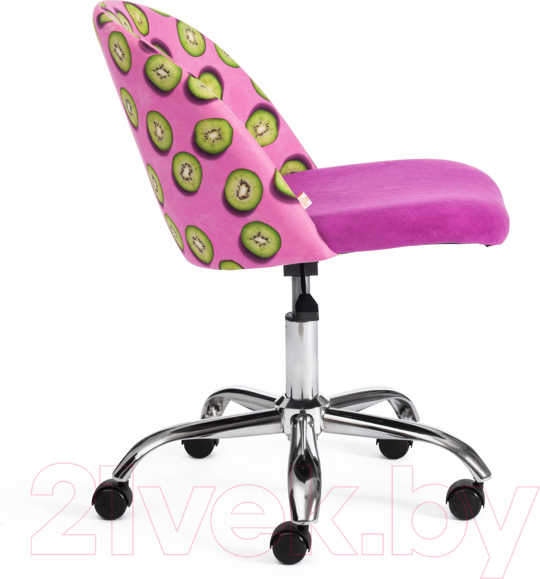 Кресло офисное Tetchair Melody (ткань/флок, фиолетовый/Botanica 06 Kiwi/138) — фото 5