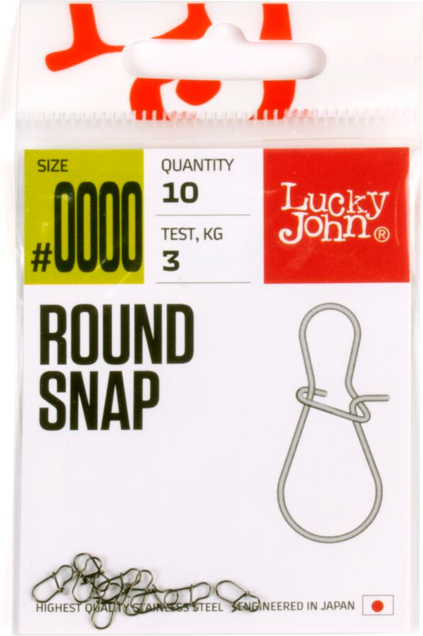 Застежка рыболовная Lucky John Pro Series Round Snap / LJP5113-0000 (10шт)