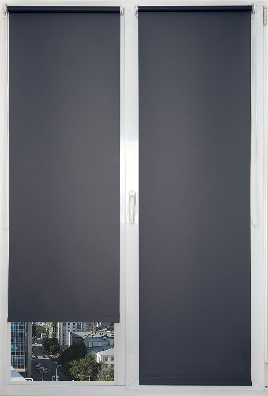 Рулонная штора АС МАРТ Оксфорд 43x160 (графит)