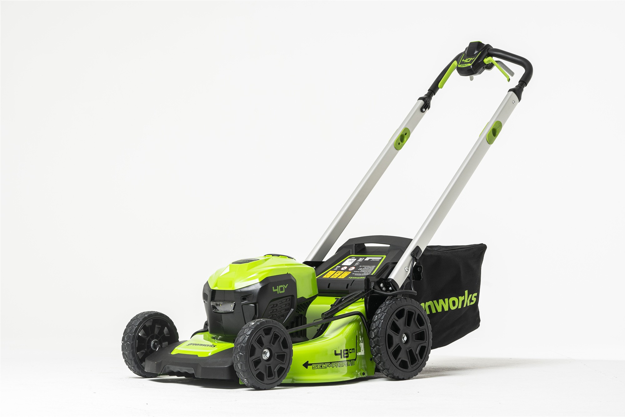 Газонокосилка аккумуляторная Greenworks GD40LM48SP самоходная, бесщеточная 40V 48см / 2517407UB (c АКБ 4Ач и ЗУ)