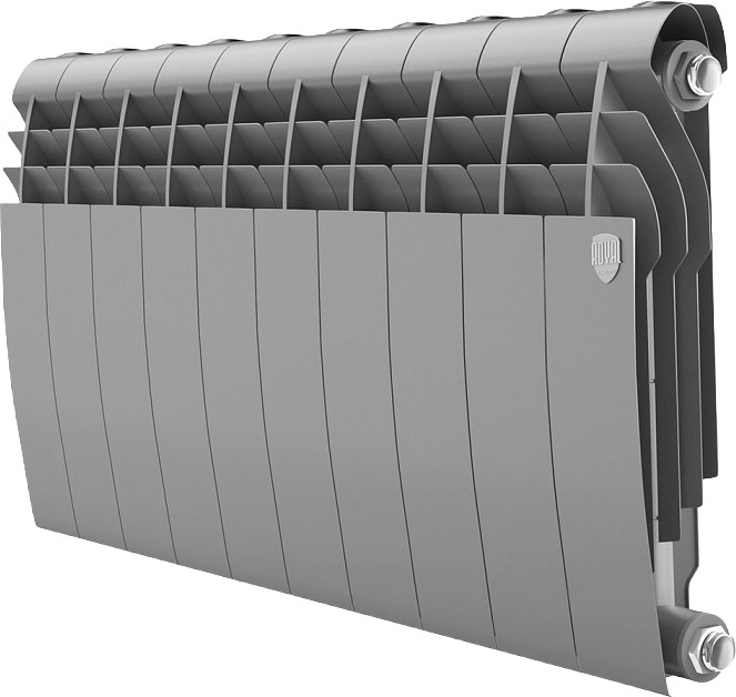 Радиатор биметаллический Royal Thermo BiLiner 350 Silver Satin (10 секций)