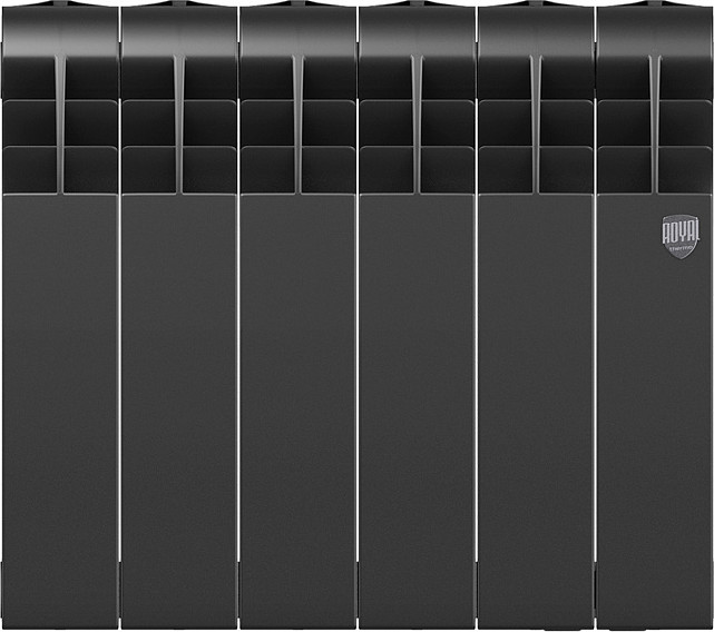 Радиатор биметаллический Royal Thermo BiLiner 350 Noir Sable (6 секций) — фото 2
