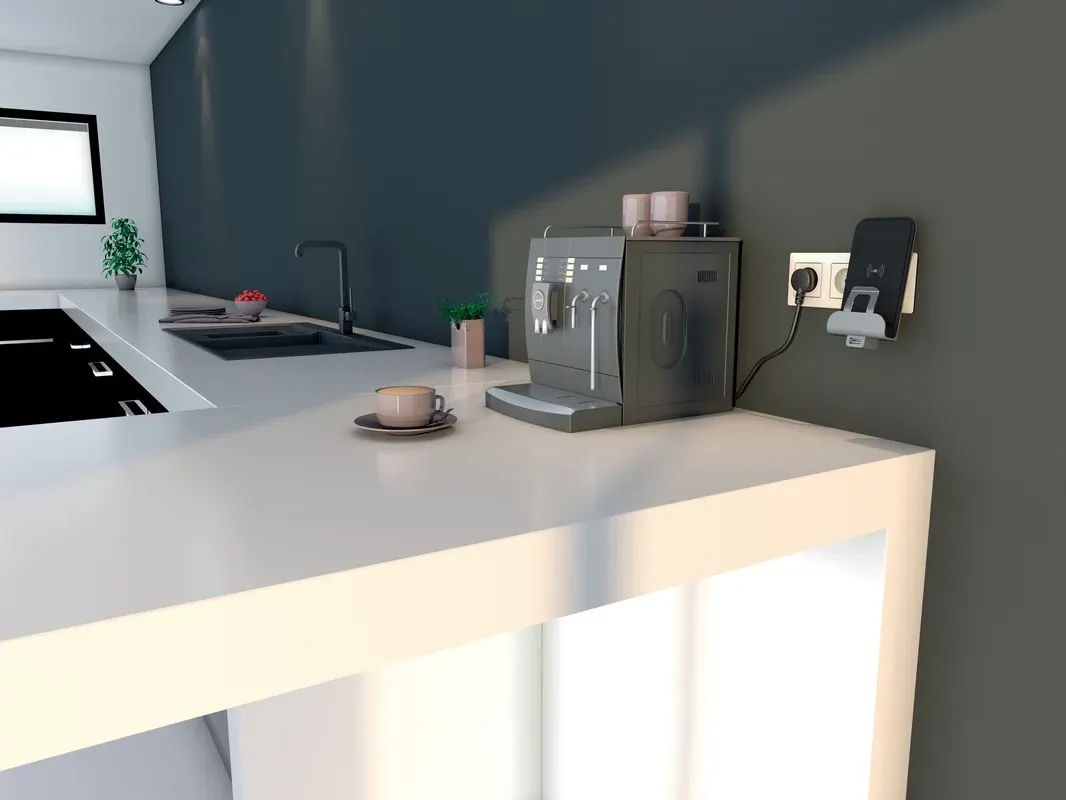 Зарядное устройство беспроводное Legrand Etika USB Type-A / 672337 (слоновая кость) — фото 5