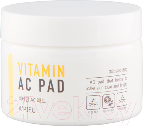 Пэд для лица A'Pieu Vitamin AC Pad витаминный на ватном диске (80г)