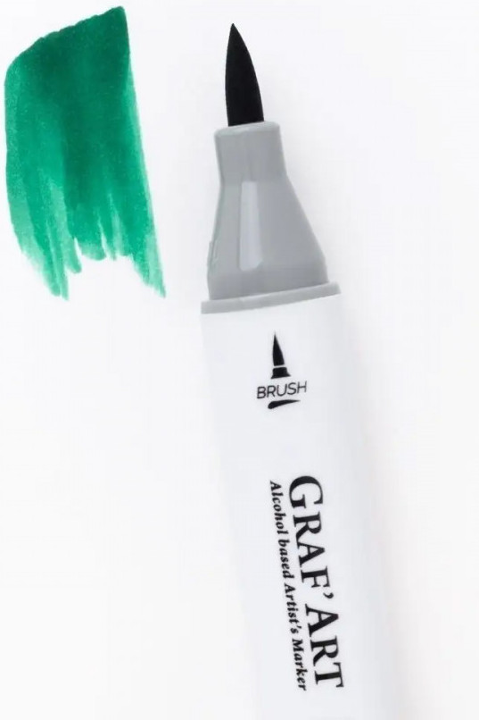 Маркер перманентный Малевичъ GrafArt Brush 190060 (морская волна) — фото 3