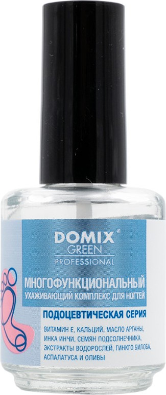 Средство для укрепления ногтей Domix Green Многофункциональный ухаживающий комплекс (17мл)