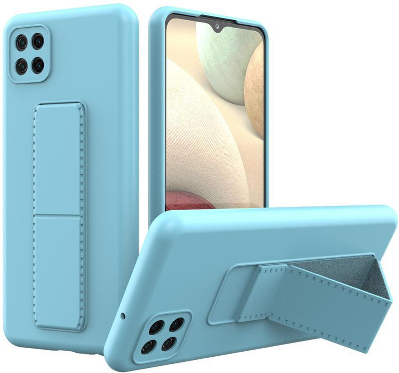 Чехол-накладка Bingo Stand для Galaxy A22S/A22 5G (голубой)