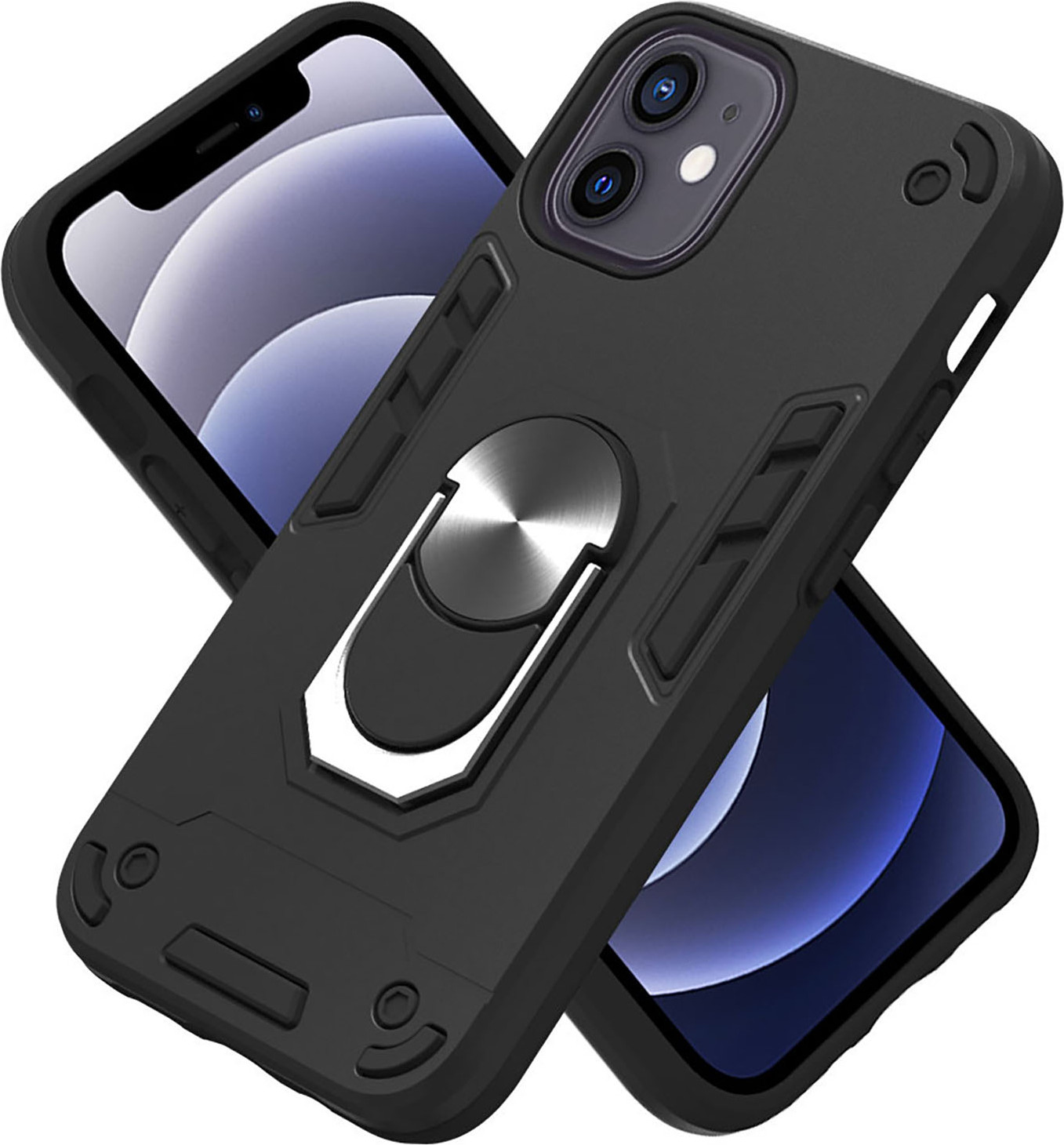 Чехол-накладка Bingo Warrior для iPhone 12 Mini (черный) — фото 2
