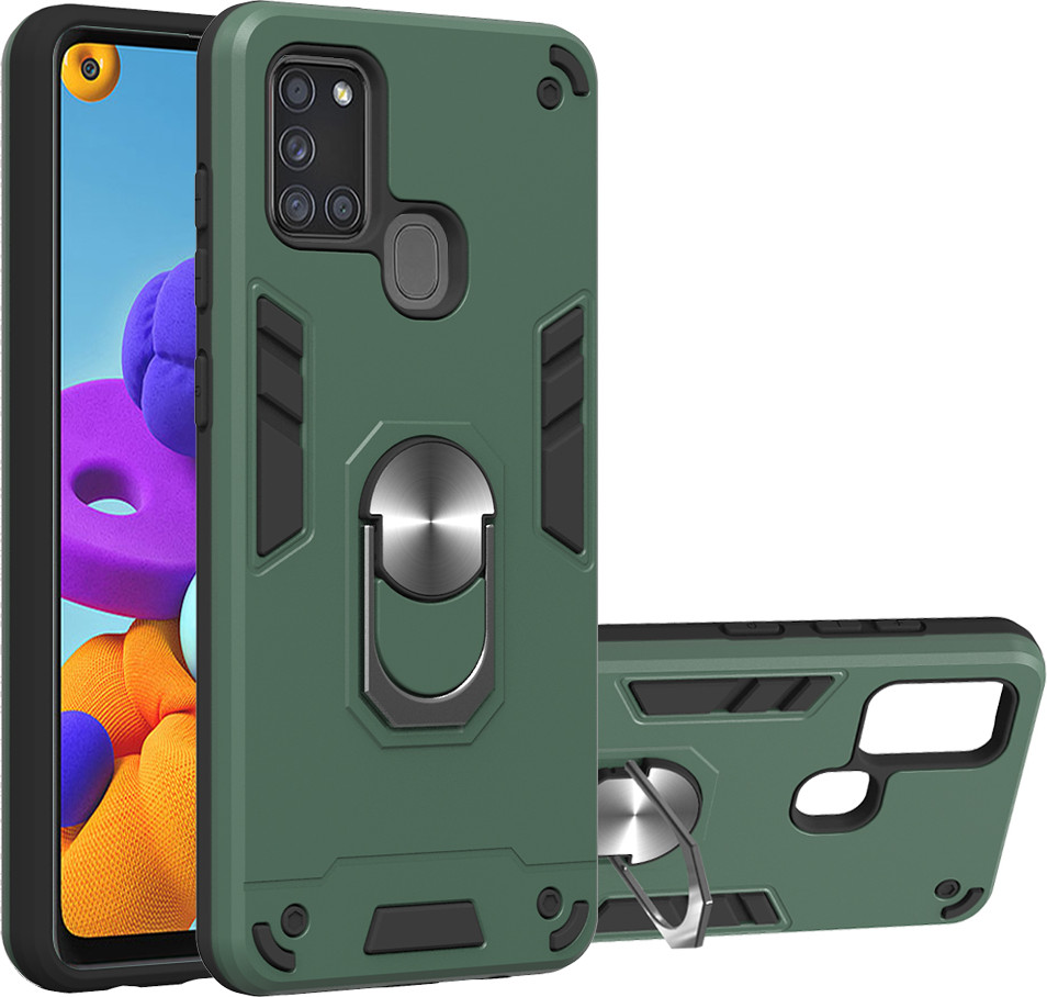 Чехол-накладка Bingo Warrior для Galaxy A21S (зеленый)