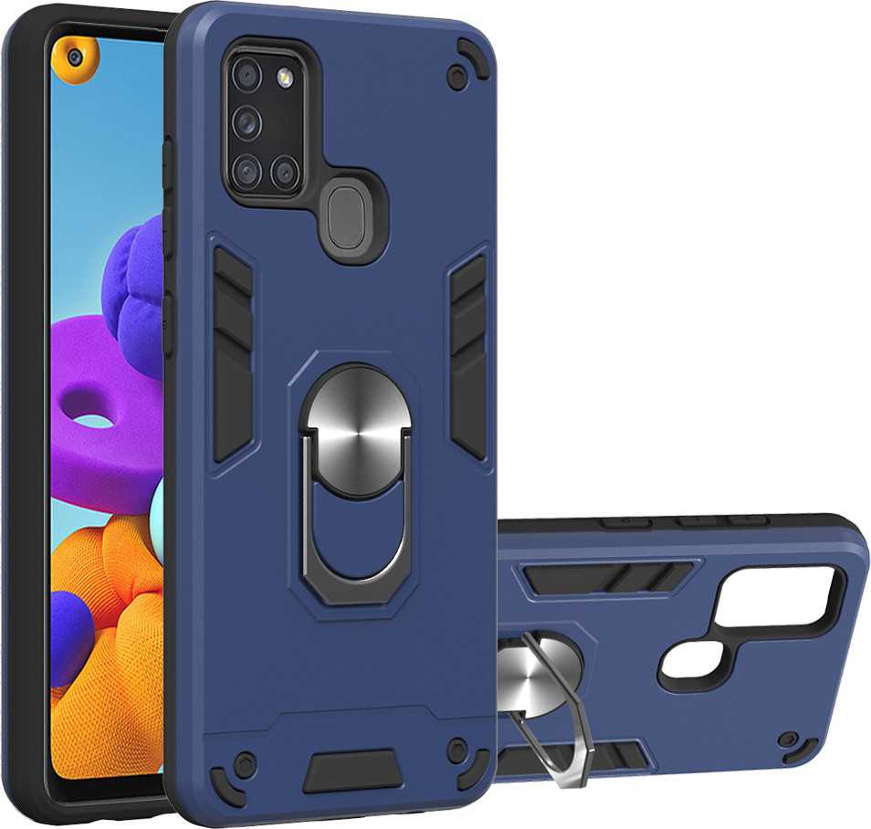 Чехол-накладка Bingo Warrior для Galaxy A21S (синий)
