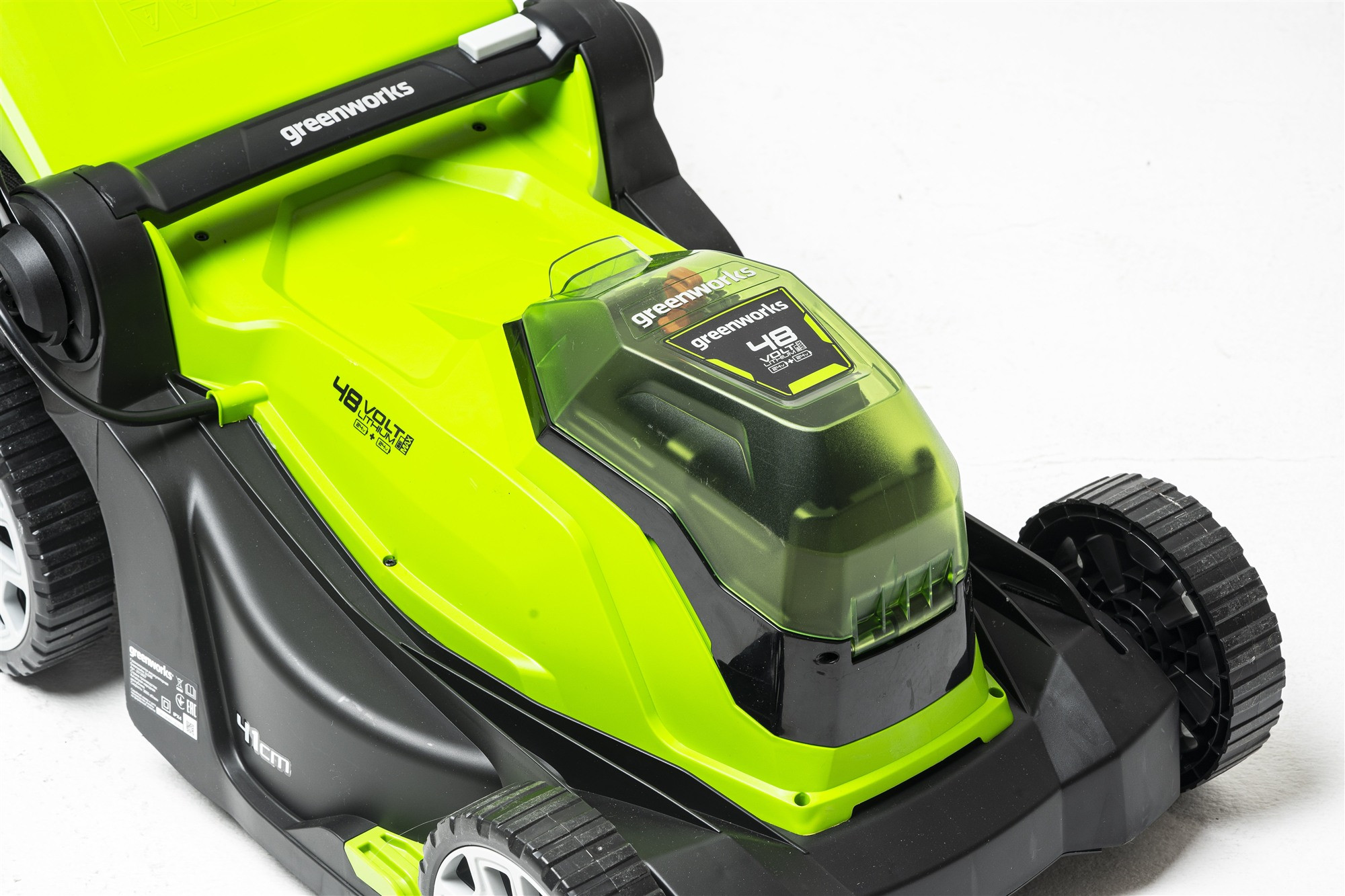 Газонокосилка аккумуляторная Greenworks G24X2LM41 2x24V 41см / 2512607UD (с 2-мя АКБ 4Ач и ЗУ) — фото 5