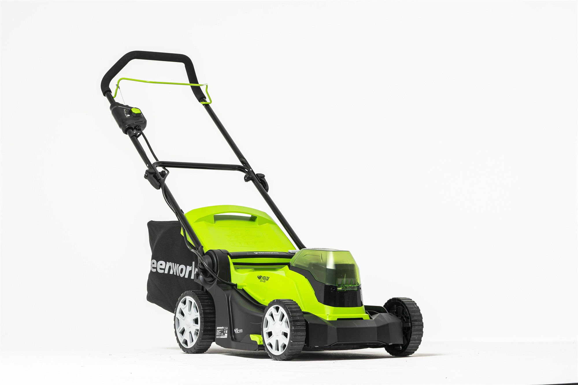 Газонокосилка аккумуляторная Greenworks G24X2LM41 2x24V 41см / 2512607UD (с 2-мя АКБ 4Ач и ЗУ) — фото 3
