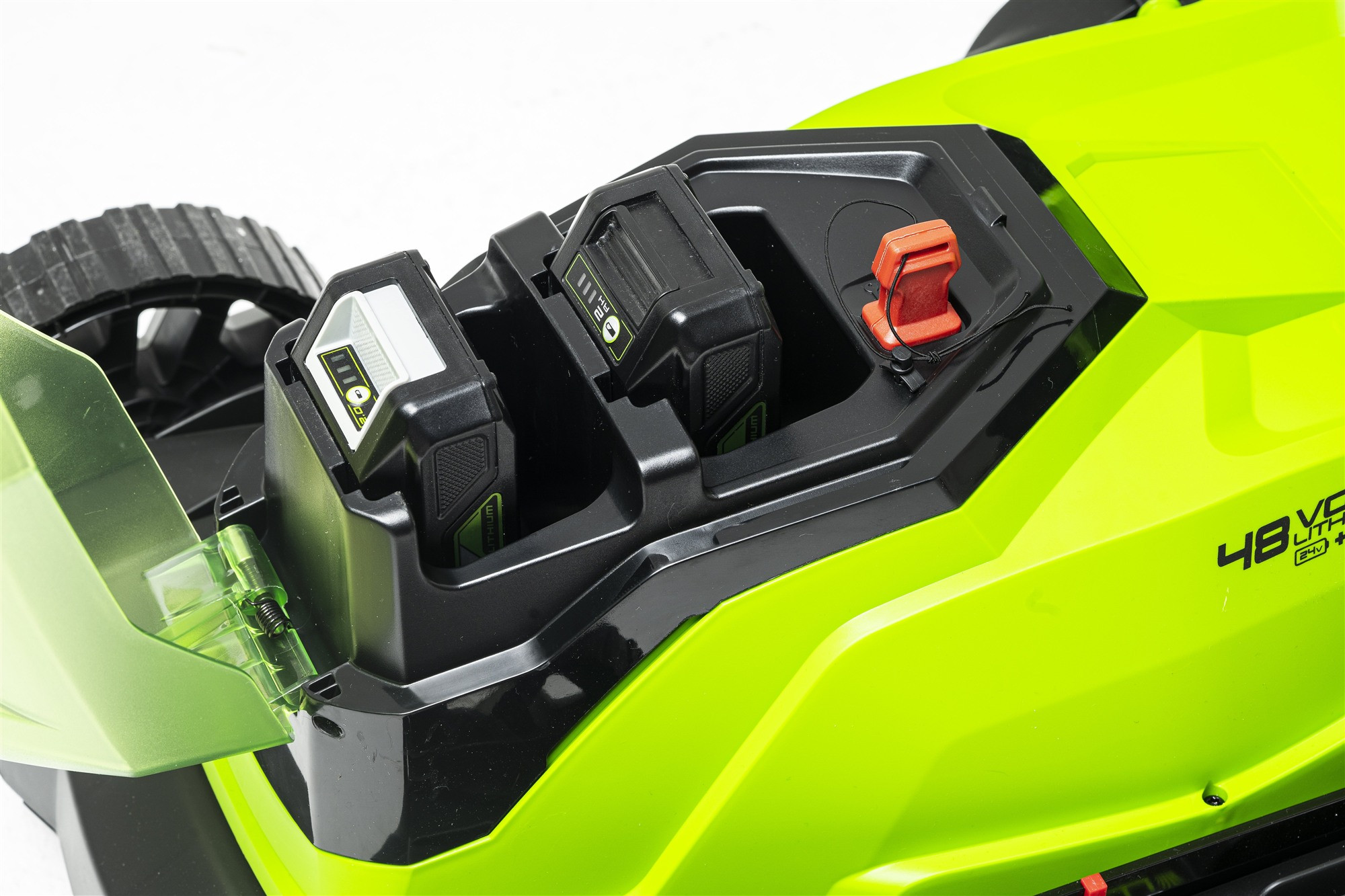 Газонокосилка аккумуляторная Greenworks G24X2LM41 2x24V 41см / 2512607UD (с 2-мя АКБ 4Ач и ЗУ) — фото 6