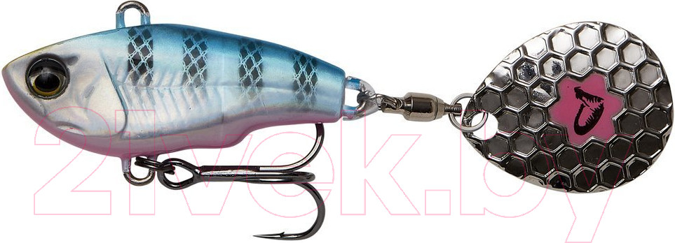 Тейл-спиннер Savage Gear Fat Tail Spin Sinking Blue Silver Pink / 71762