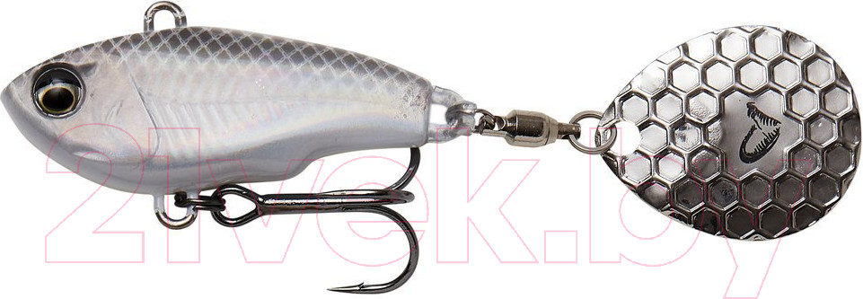 Тейл-спиннер Savage Gear Fat Tail Spin Sinking White Silver / 71763