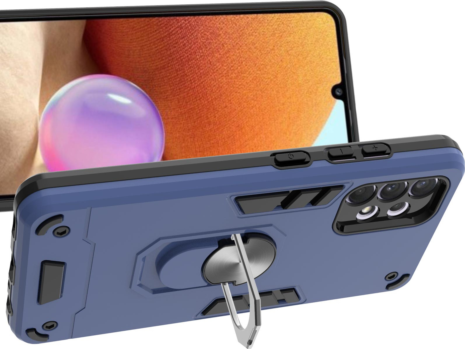 Чехол-накладка Bingo Warrior для Galaxy A32 (синий) — фото 3