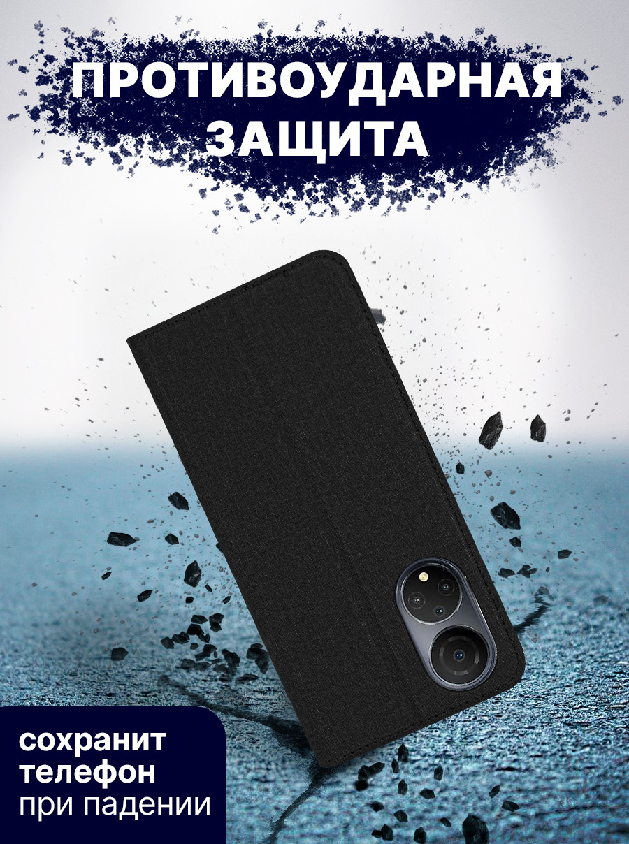 Чехол-книжка Bingo Book для Honor X7 (черный) — фото 4