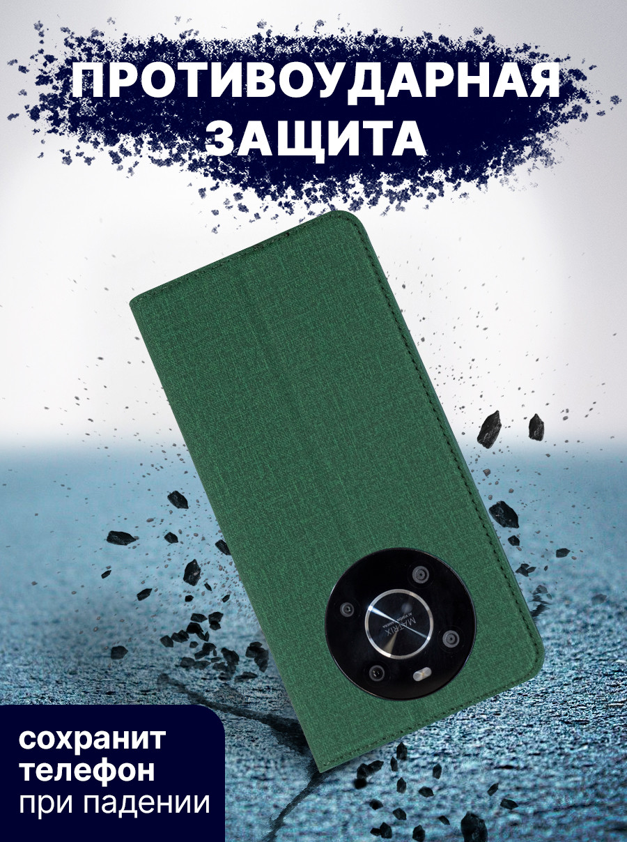 Чехол-книжка Bingo Book для Honor X9 (зеленый) — фото 4