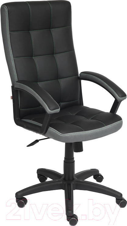 Кресло офисное Tetchair Trendy экокожа/ткань (черный/серый)