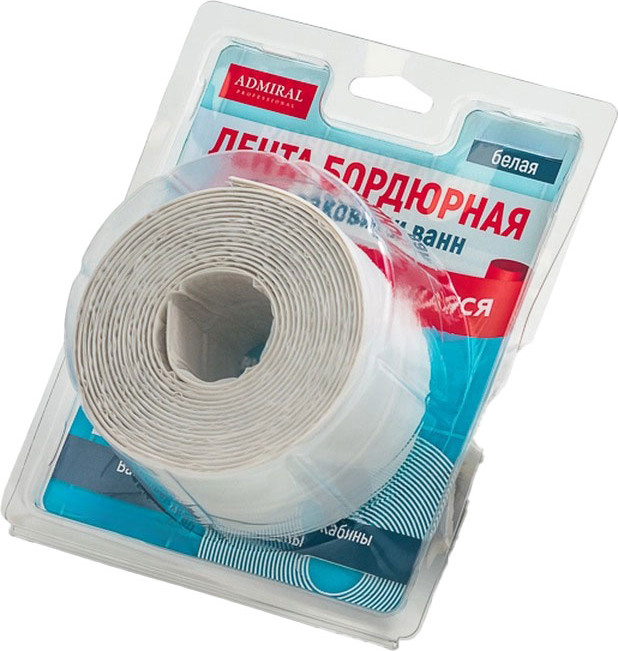 Лента бордюрная самоклеящаяся Admiral 60ммx3.5м (белый)
