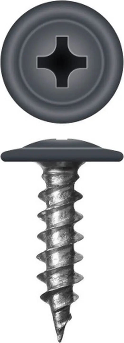 Саморез Admiral МЦП Острый 4.2x19мм RAL 7024 (500шт, графит)
