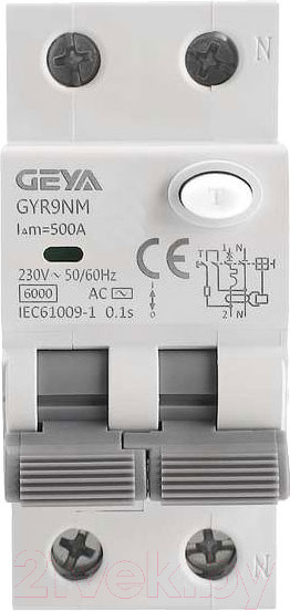 Дифференциальный автомат Geya GYR9NM-C16-30mA — фото 2