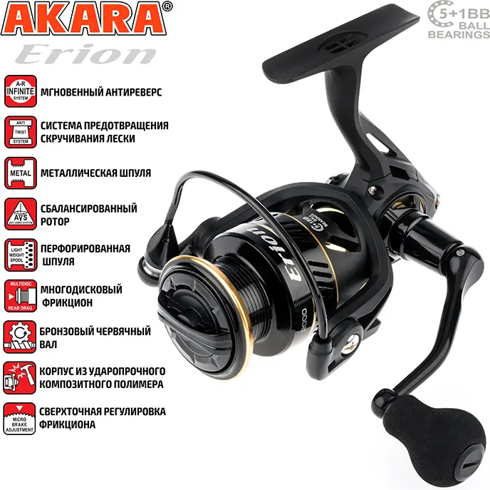 Катушка безынерционная Akara Erion 2000 / AE2000-6 — фото 2