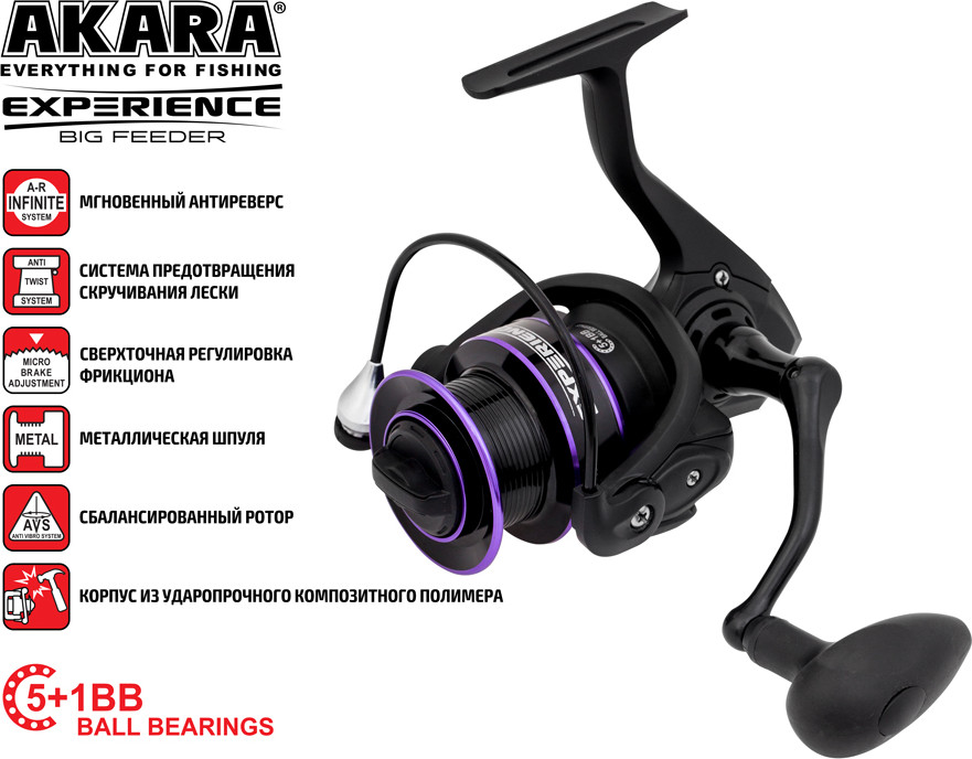 Катушка безынерционная Akara Experience Big Feeder 4000 / AEBF4000-6 — фото 4
