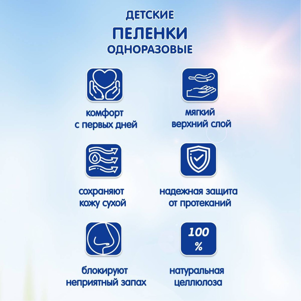 Набор пеленок одноразовых детских Inseense 60х40 / Ins6412 (12шт) — фото 6