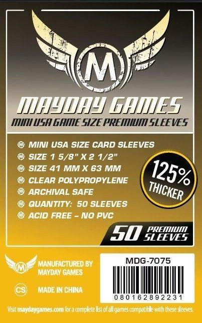 Набор протекторов для игровых карточек Mayday Games USA Mini / MDG-7075 (50шт, прозрачный)