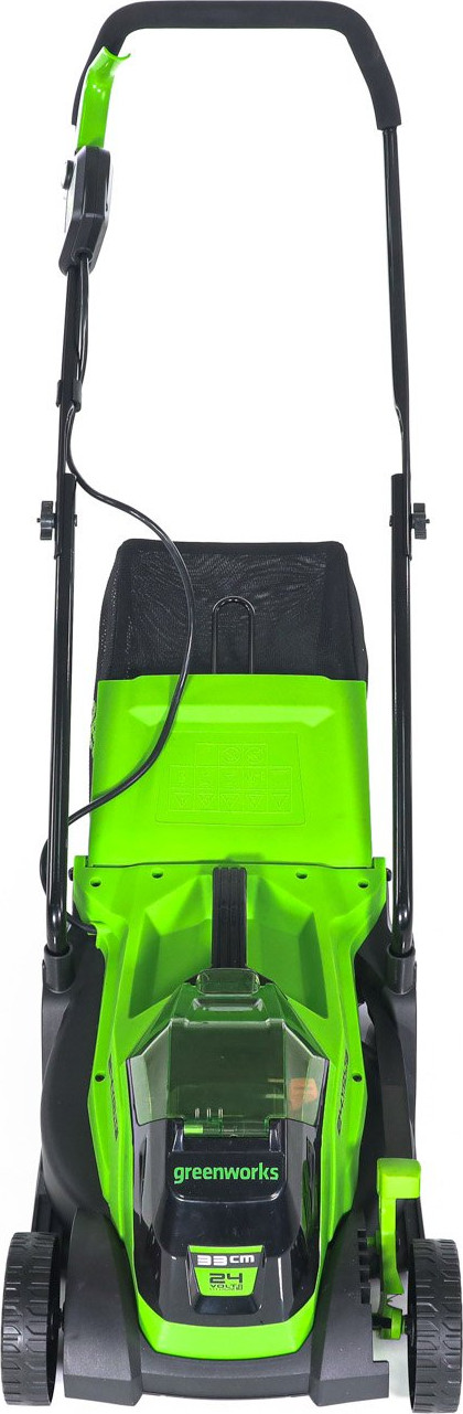 Газонокосилка аккумуляторная Greenworks GD24LM33K2 бесщеточная 24V 33см / 2516107UA (c АКБ 2Ач и ЗУ) — фото 4