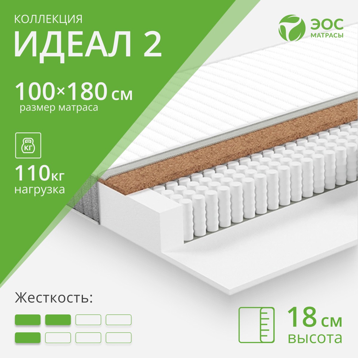 Матрас EOS Идеал 2 100x180 (премиум Soft Elegant)