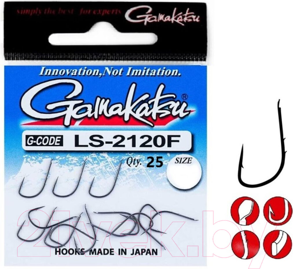 Набор крючков рыболовных Gamakatsu LS-2120F New Label Hooks Black / 147997-010 (13шт) — фото 2