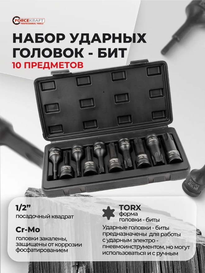 Набор головок слесарных ForceKraft FK-41013MPB (27089) — фото 5