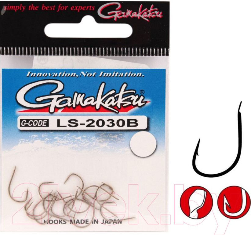 Набор крючков рыболовных Gamakatsu Hooks Bronze №12 / 146558-012 (25шт) — фото 2
