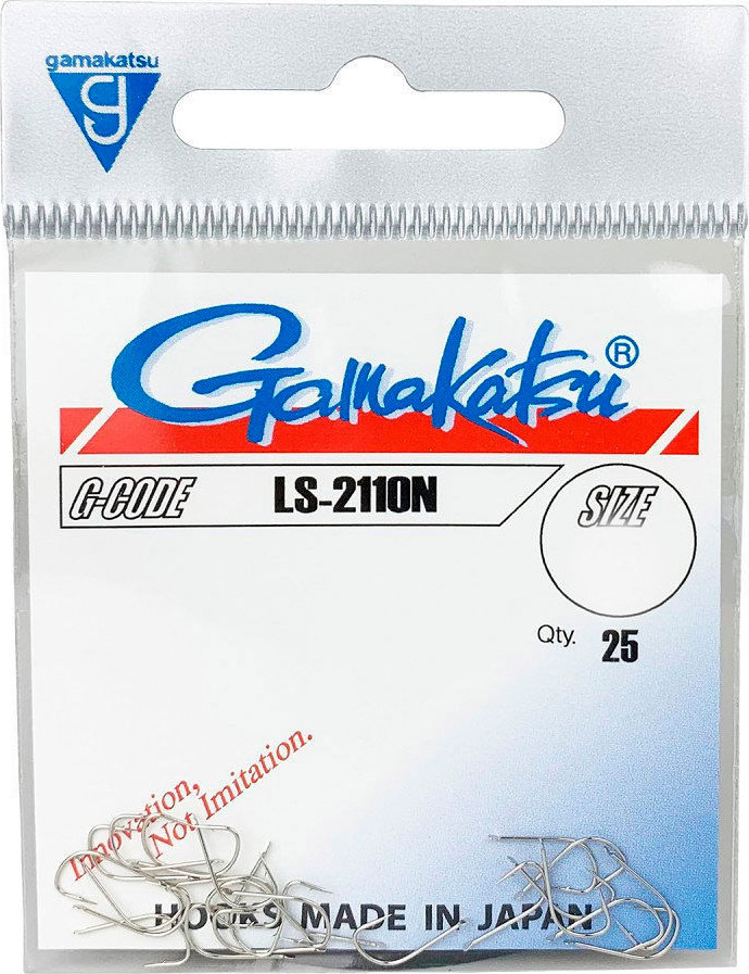 Набор крючков рыболовных Gamakatsu LS-2110N Hooks Nickel №12 / 146559-012 (25шт)