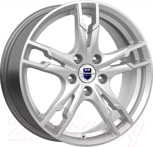 Литой диск K&K Солар 17x7" 5x114.3мм DIA 67.1мм ET 50мм Сильвер