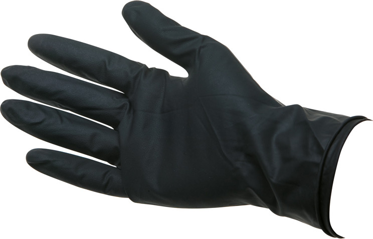 Перчатки парикмахерские Dewal Латекс CA-9515-L (2шт, черный)