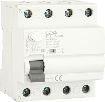 Устройство защитного отключения Geya GYL94P40AC100