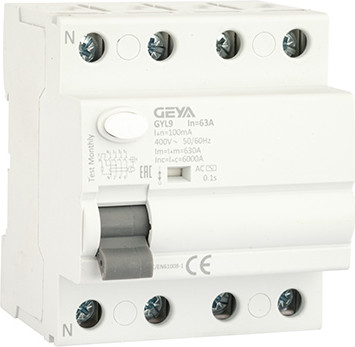 Устройство защитного отключения Geya GYL94P63AC100