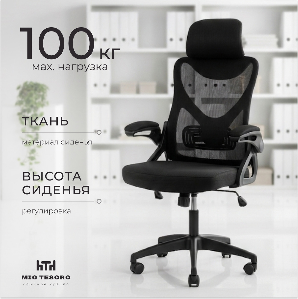 Кресло офисное Mio Tesoro Молизе AF-C4219 (черный)