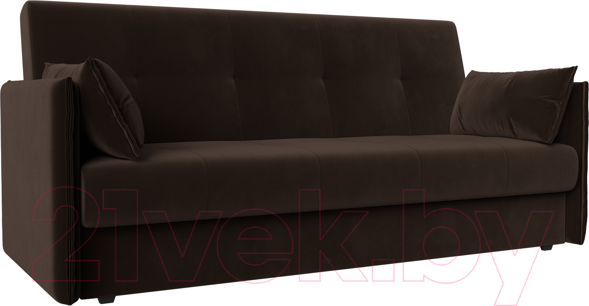 Диван Лига Диванов Лига-018 / 117862 (микровельвет коричневый)
