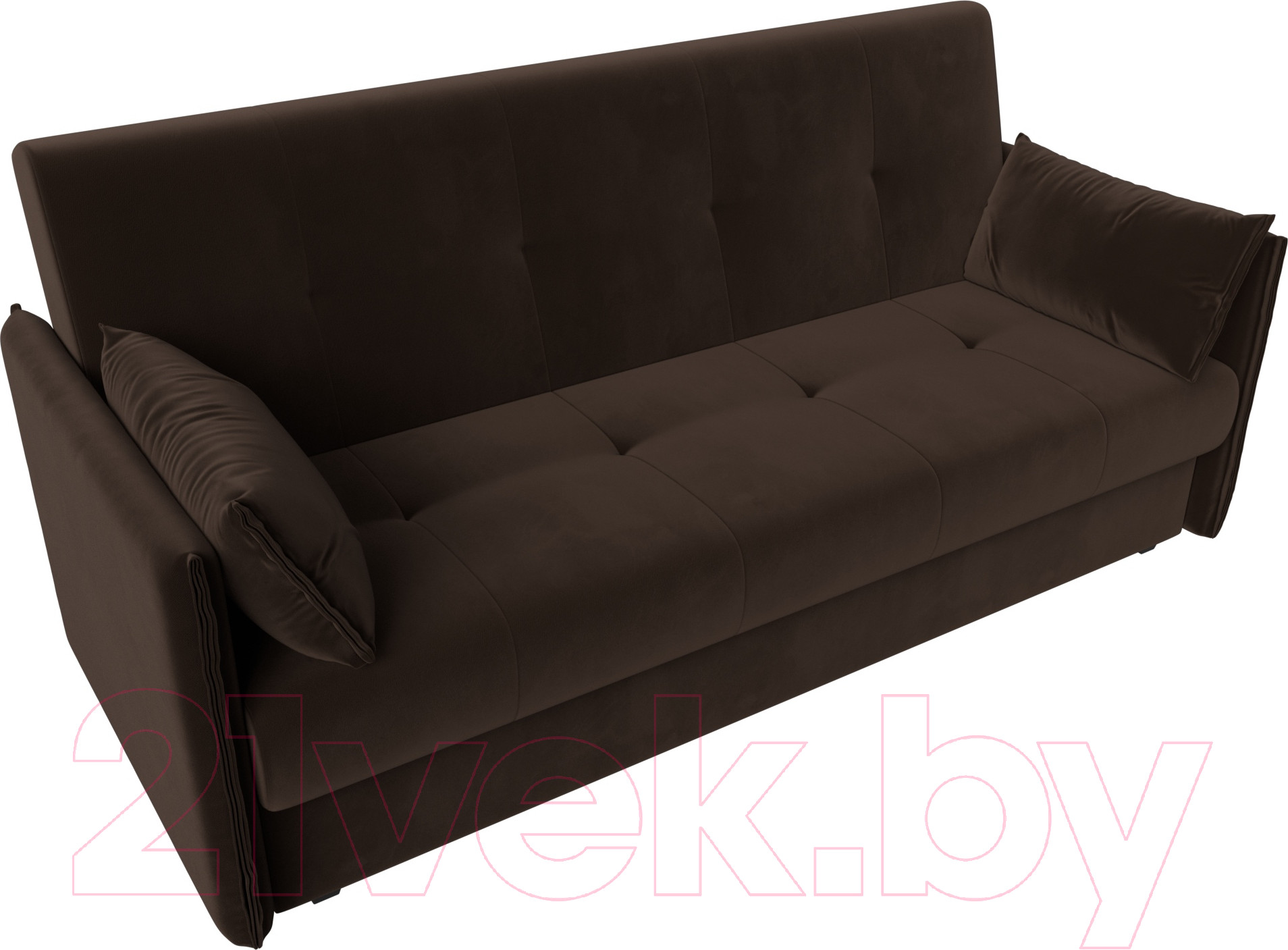 Диван Лига Диванов Лига-018 / 117862 (микровельвет коричневый) — фото 3