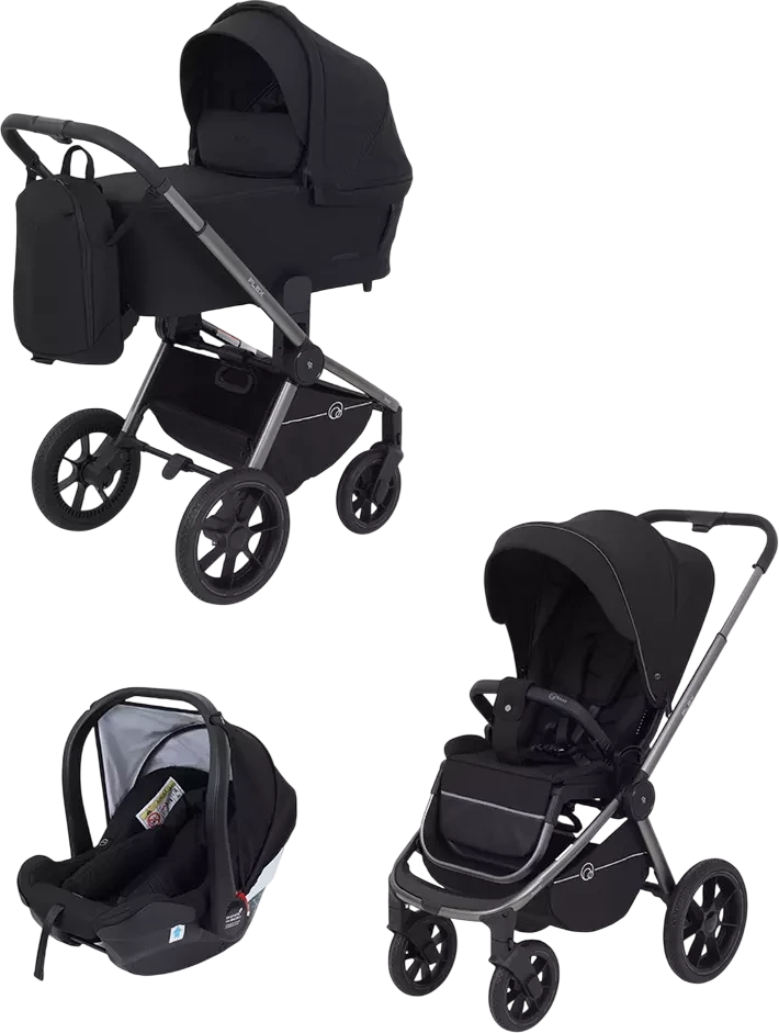 Детская универсальная коляска Rant Flex Pro 3 в 1 2023 / RA075 (Black)