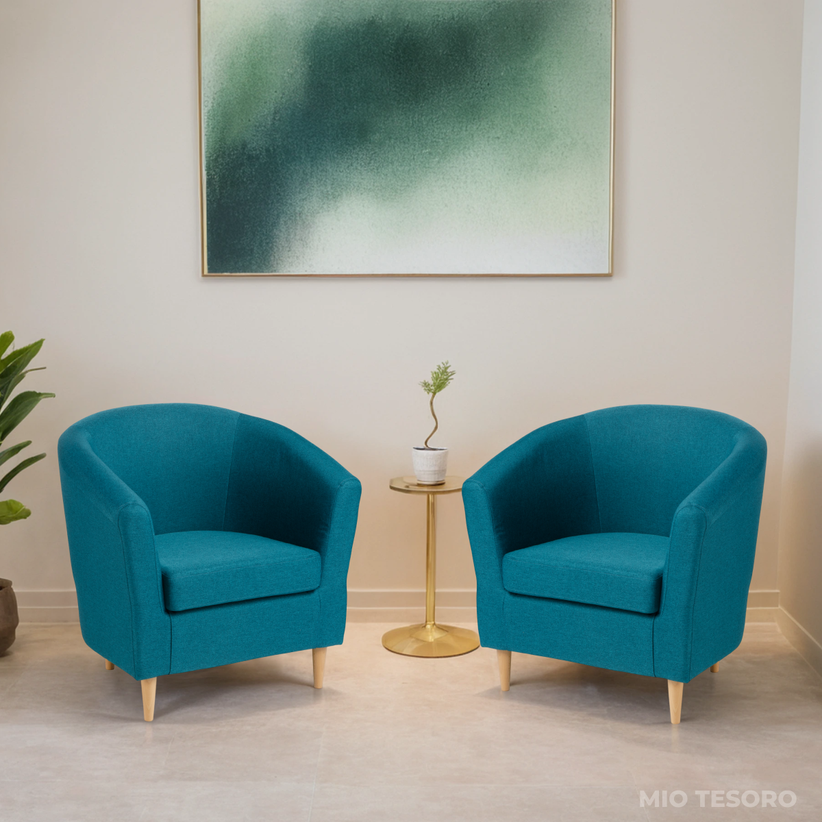 Кресло мягкое Mio Tesoro Тунне (Turquoise) — фото 6