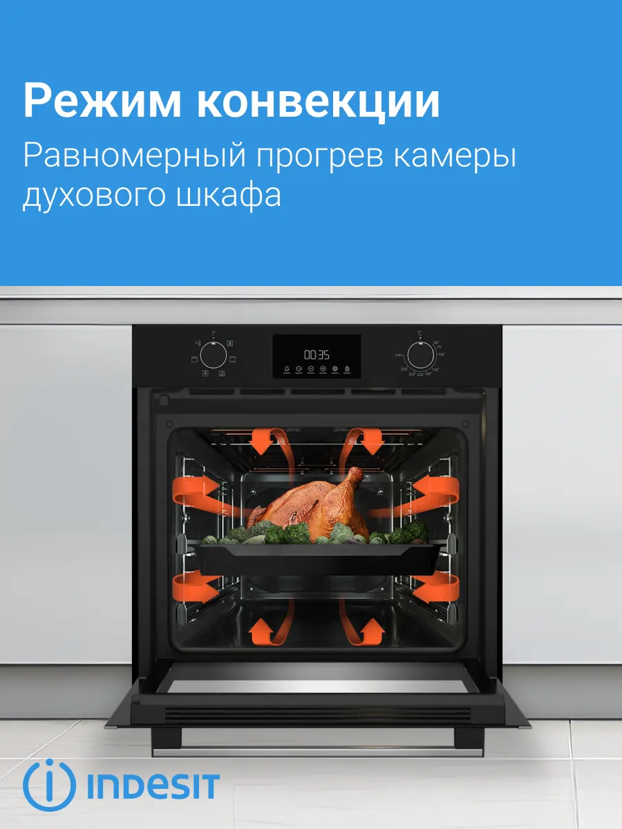 Электрический духовой шкаф Indesit IFE 3644 BL — фото 8