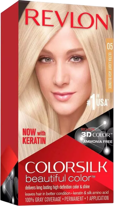 Крем-краска для волос Revlon Professional Colorsilk 05 (130мл, ультрасветлый пепельный блонд)